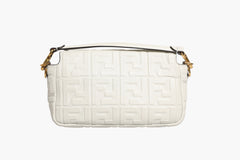 Fendi FF Embossed Baguette Nappa Leather Bag