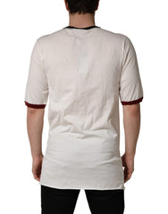 Dolce & Gabbana White King Of Love Print Cotton Men Jersey T-shirt