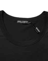 Dolce & Gabbana Black Cotton Sleeveless Men Tank Top T-shirt