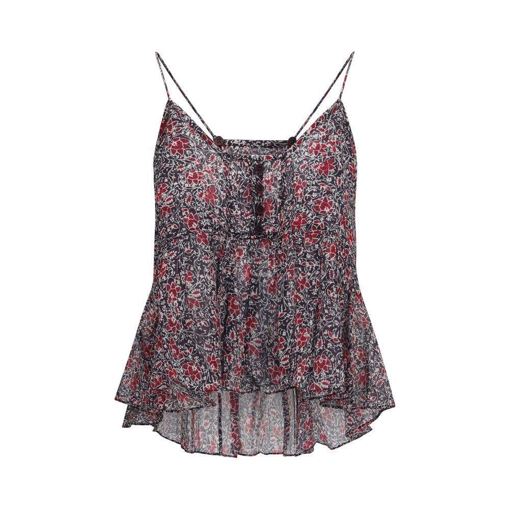 Marant Etoile Purple Cotton Pattern Shirt