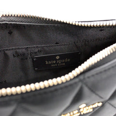 Kate Spade Carey Small Black Quilted Leather Zip Top Crossbody Bag