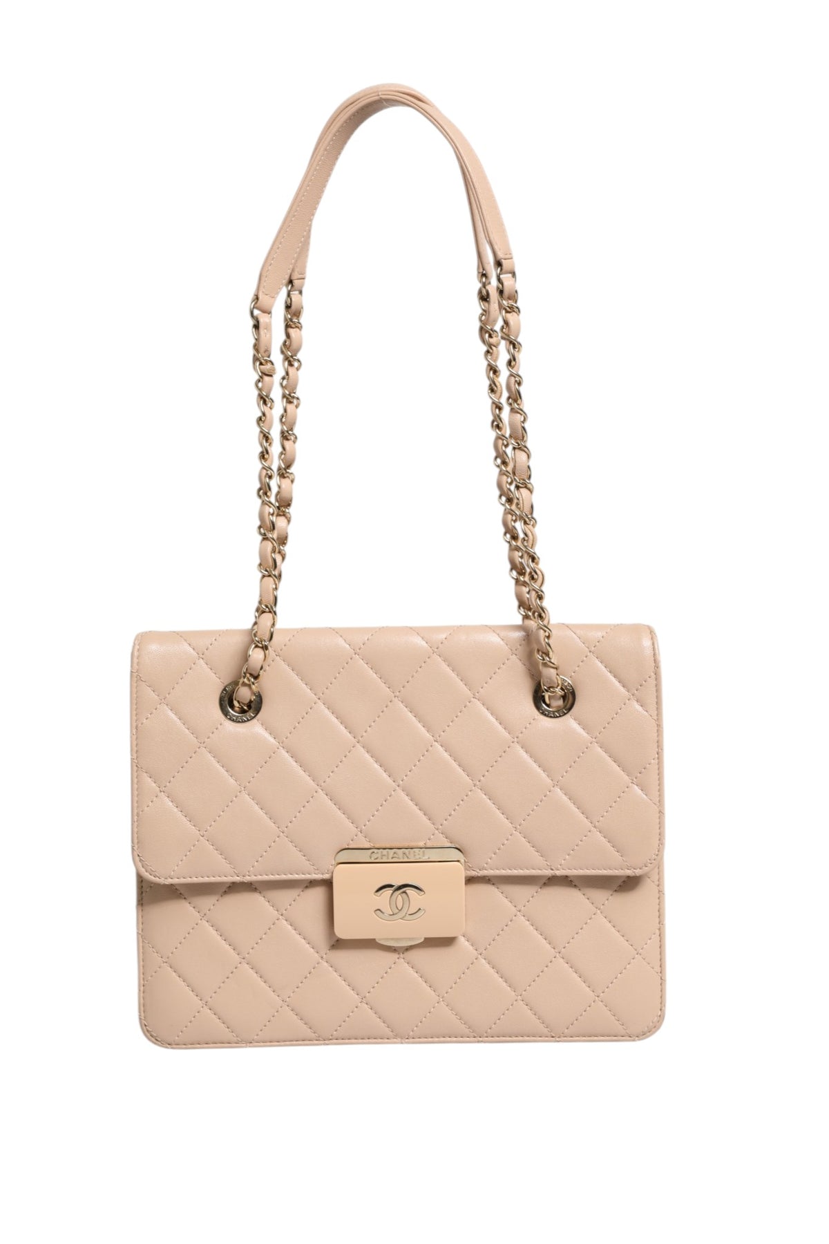 Chanel Quilted Leather Beauty Lock Flap Bag