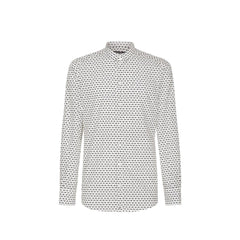 Dolce & Gabbana White Cotton Pattern Shirt