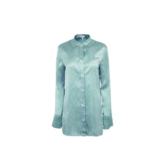 Loewe Blue Silk Pattern Shirt