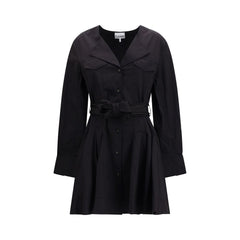 Ganni Black Cotton Casual Dress