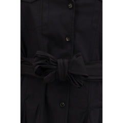 Ganni Black Cotton Casual Dress