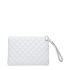 Versace White Leather Clutch Bag