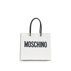 Moschino White Calf Leather Bos Taurus Handbag