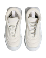 Dolce & Gabbana White Slip On Wave LowTop Sneakers Shoes