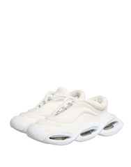 Dolce & Gabbana White Slip On Wave LowTop Sneakers Shoes