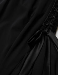 Dolce & Gabbana Black One Shoulder Neckline Long Gown Dress