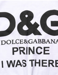 Dolce & Gabbana White D&G PRINCE I WAS THERE Crew Neck T-shirt