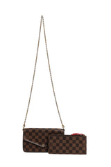 Louis Vuitton Damier Ebene Pochette Felice Chain Wallet