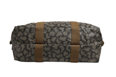 Saint Laurent Green and Brown Pattern Canvas Duffel Bag