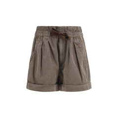 Marant Etoile Brown Cotton Bermuda Shorts