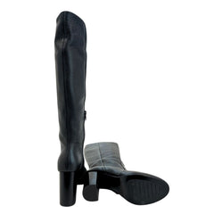Borbonese Black Leather Women Boot