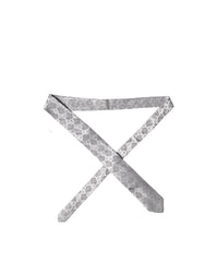 Dolce & Gabbana Silver Gray Paisley Silk Adjustable Men Tied Necktie Tie