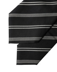 Dolce & Gabbana Black White Stripes Silk Adjustable Women Necktie Tie