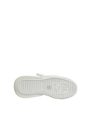 Dolce & Gabbana White Calfskin Leather Low Top Sneakers Shoes