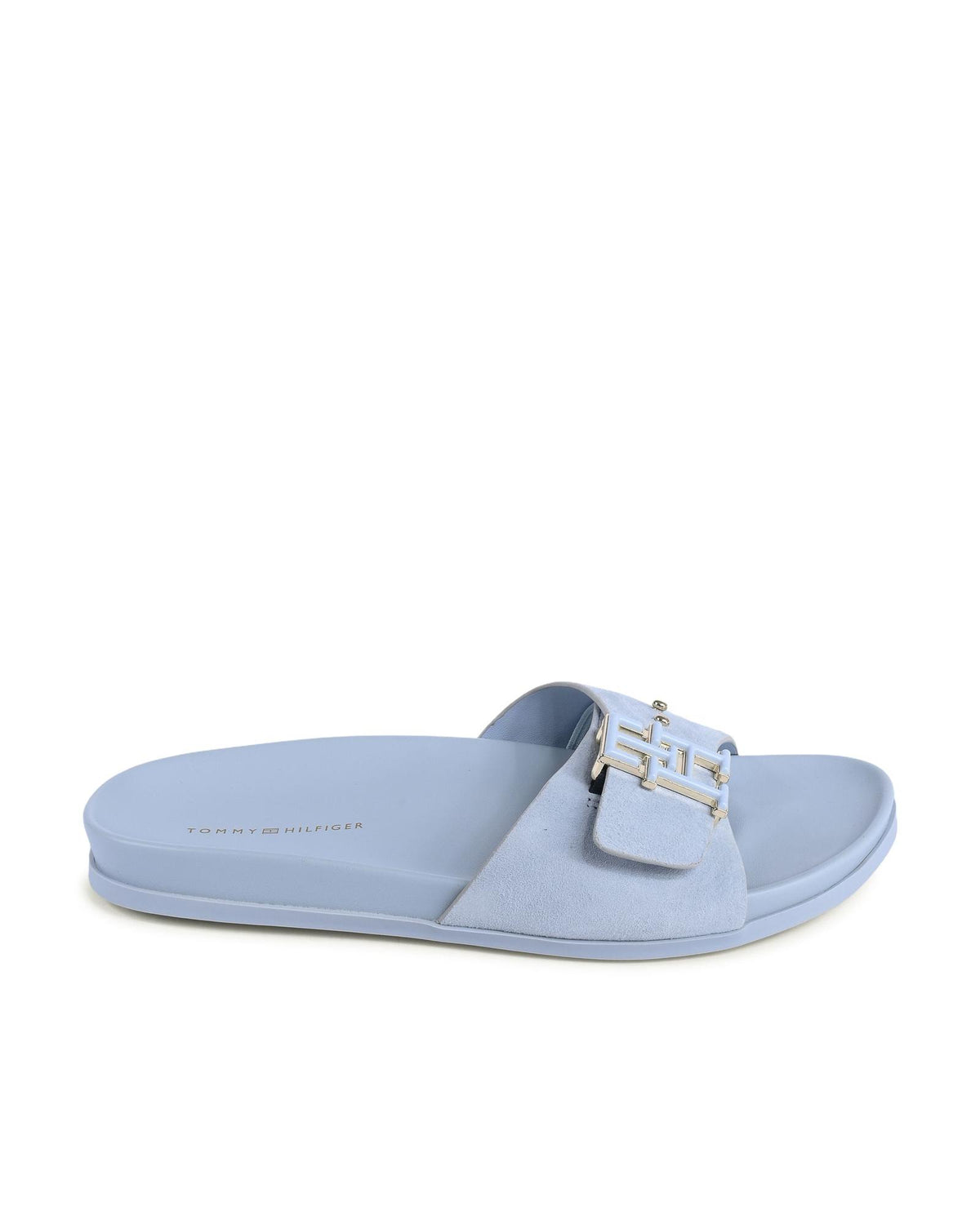 Tommy Hilfiger Blue Leather Flat Sandals