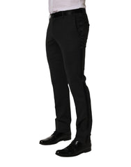 Dolce & Gabbana Black Cotton Dress Formal Men Trouser Pants