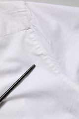 Dolce & Gabbana White Bib Cotton Poplin Dress Formal Shirt