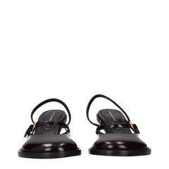 Dries Van Noten Brown Leather Platform Sandals