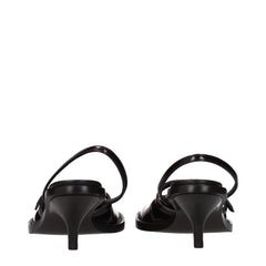 Dries Van Noten Brown Leather Platform Sandals