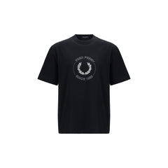 Fred Perry Black Cotton T-Shirt