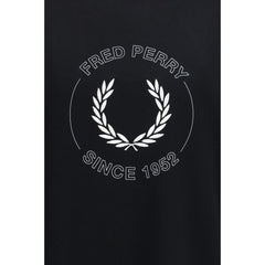 Fred Perry Black Cotton T-Shirt