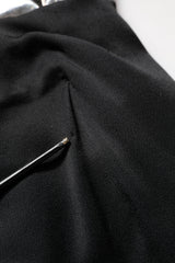Dolce & Gabbana Black Silver OneShoulder Cocktail Gown Dress