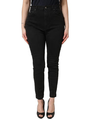 Dolce & Gabbana Black Skinny Cotton High Waist Denim Jeans