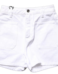 Dolce & Gabbana White Cotton HighWaist Denim Hotpants Shorts