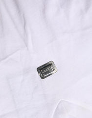 Dolce & Gabbana White Logo Embroidered TieWaist Cropped Top