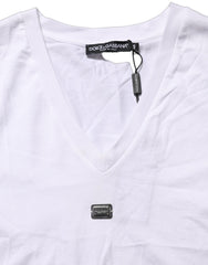 Dolce & Gabbana White Logo Embroidered TieWaist Cropped Top