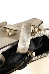 Burberry Chalk White Large Leather Tote Bag