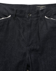 Dolce & Gabbana Black Cotton Mid Waist Classic Men Denim Jeans