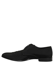 Dolce & Gabbana Black Suede Lace Up Derby Dress Formal Shoes