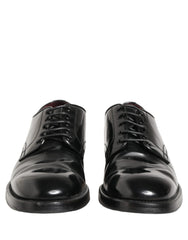 Dolce & Gabbana Black Leather Lace Up Derby Dress Formal Shoes