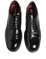 Dolce & Gabbana Black Leather Lace Up Derby Dress Formal Shoes