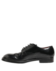 Dolce & Gabbana Black Leather Lace Up Derby Dress Formal Shoes