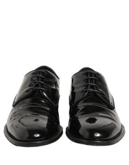 Dolce & Gabbana Black Leather Lace Up Derby Dress Formal Shoes