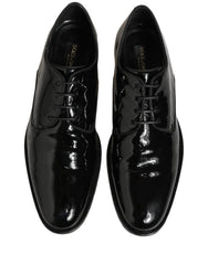 Dolce & Gabbana Black Leather Lace Up Derby Dress Formal Shoes