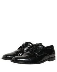 Dolce & Gabbana Black Leather Lace Up Derby Dress Formal Shoes