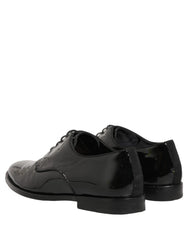 Dolce & Gabbana Black Leather Lace Up Derby Dress Formal Shoes