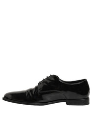 Dolce & Gabbana Black Leather Lace Up Derby Dress Formal Shoes