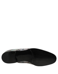 Dolce & Gabbana Multicolor Velvet Baroque Dress Loafers Shoes