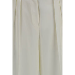 Calvin Klein White Wool Oves Aries Casual Pants