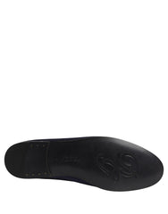 Dolce & Gabbana Navy Blue Satin DG Logo Dress Loafers Shoes