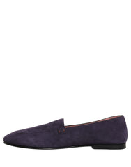 Dolce & Gabbana Violet Velvet Slip On Men Flats Loafers Shoes